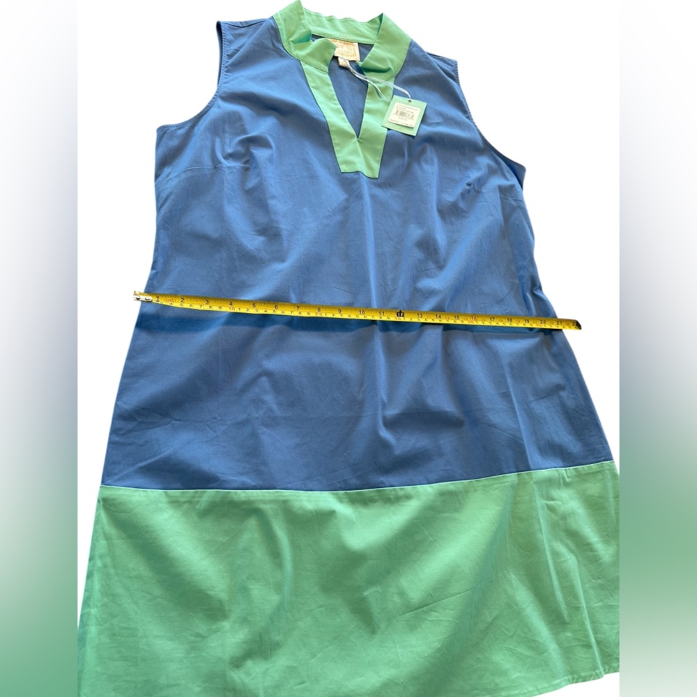 Sail to Sable Blue Mint Colorblock Sleeveless Shift Dress NWT XL Preppy Summer - Picture 8 of 10